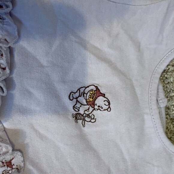 Y2K Vintage Disney Winnie The Pooh Romper Lilac Purple Baby 9 months - Picture 6 of 11